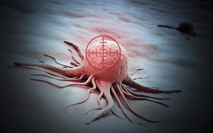 Cancer cell, artwork Drawing by Andrzej Wojcicki
