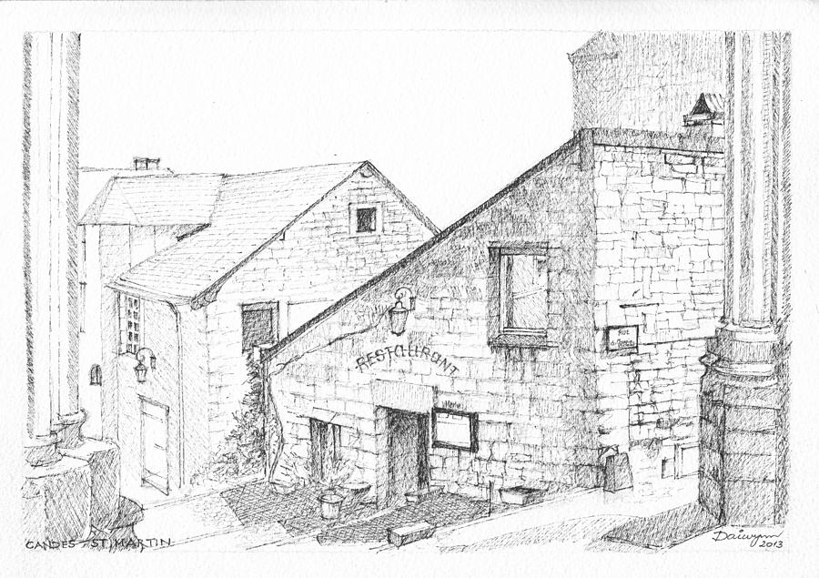 Candes St Martin Loire Valley France Drawing by Dai Wynn