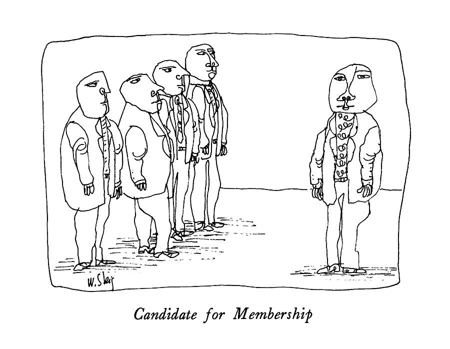 Candidate For Membership Drawing by William Steig
