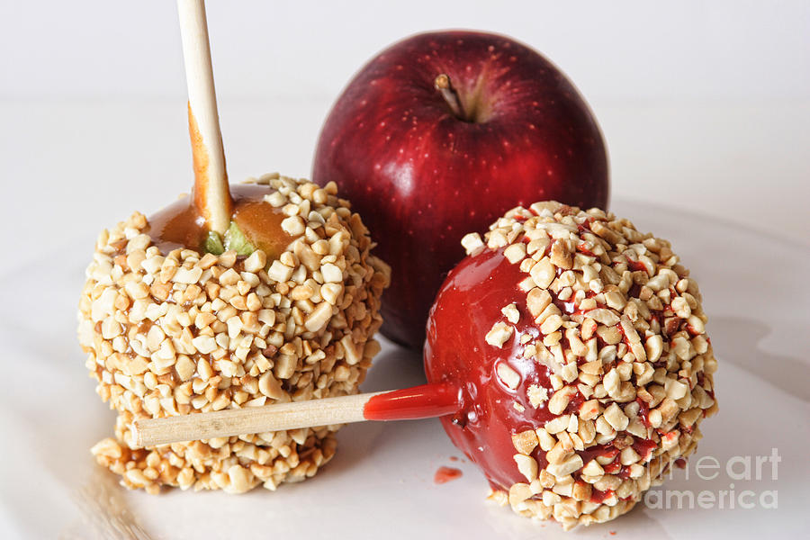 Candied Caramel and Regular Red Apple Photograph by James BO Insogna