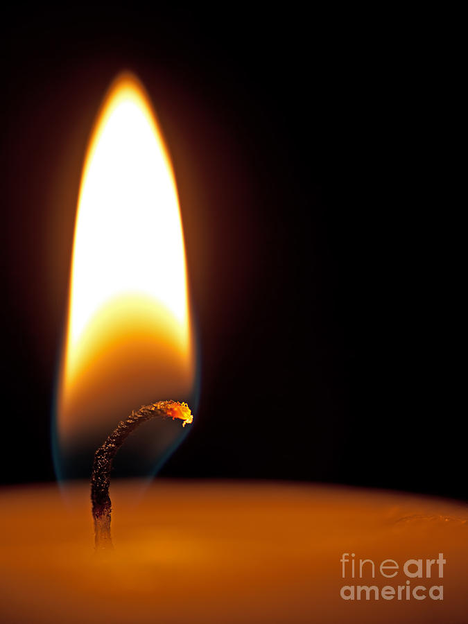 Halloween Photograph - Candle flame by Judith Flacke