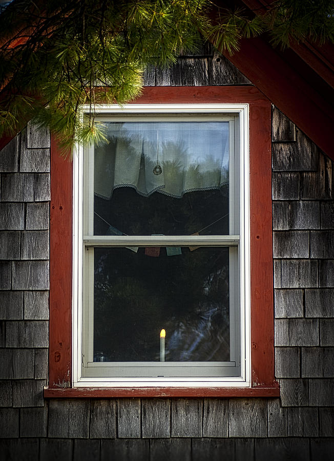 Candle in the Window Photograph by Wayne Meyer