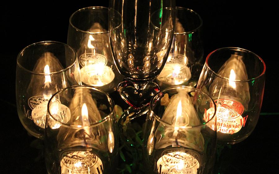 Candle Light Wine Glasses Photograph By Robin Vargo | Pixels