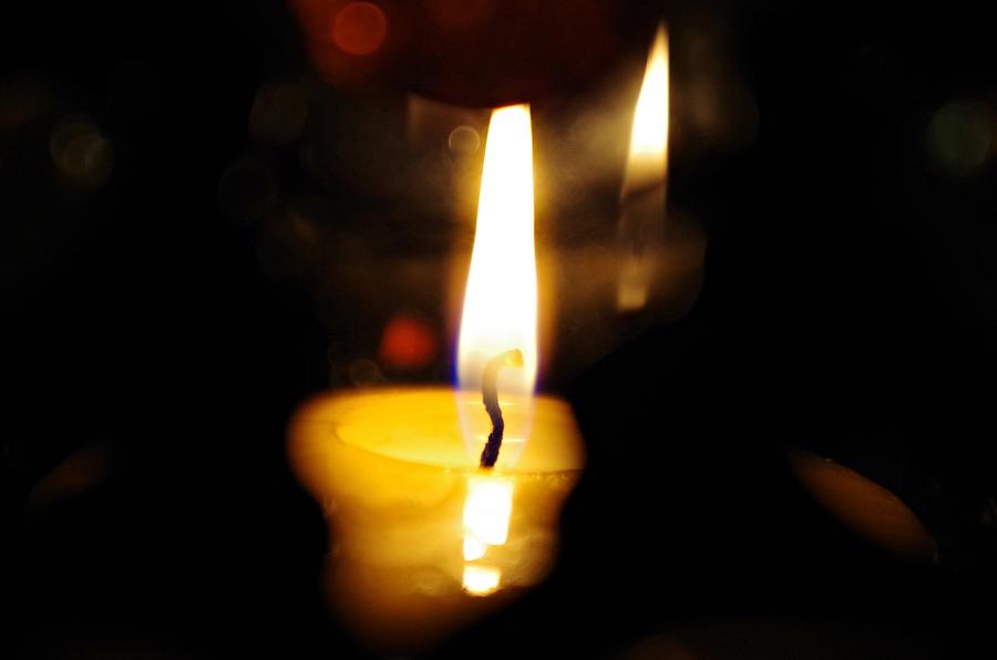 Candle Reflected Photograph by Sharon Popek