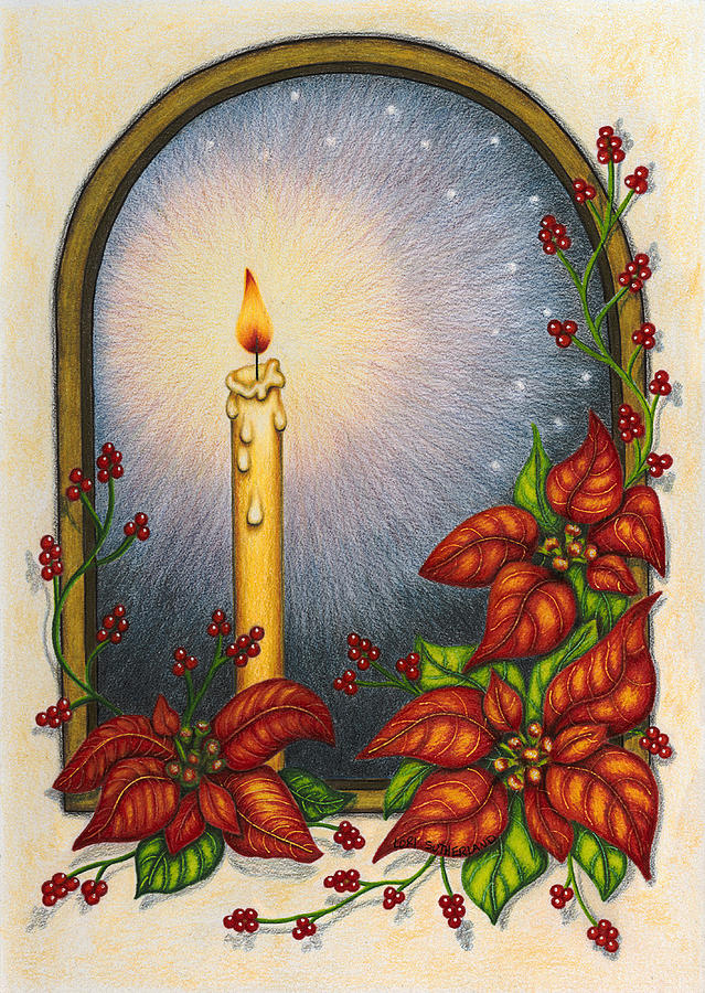 Colored Pencil Painting - Candlelight by Lori Sutherland
