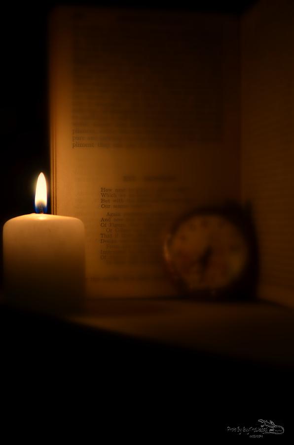 Candlelight Read portrait Photograph by Guy Hoffman