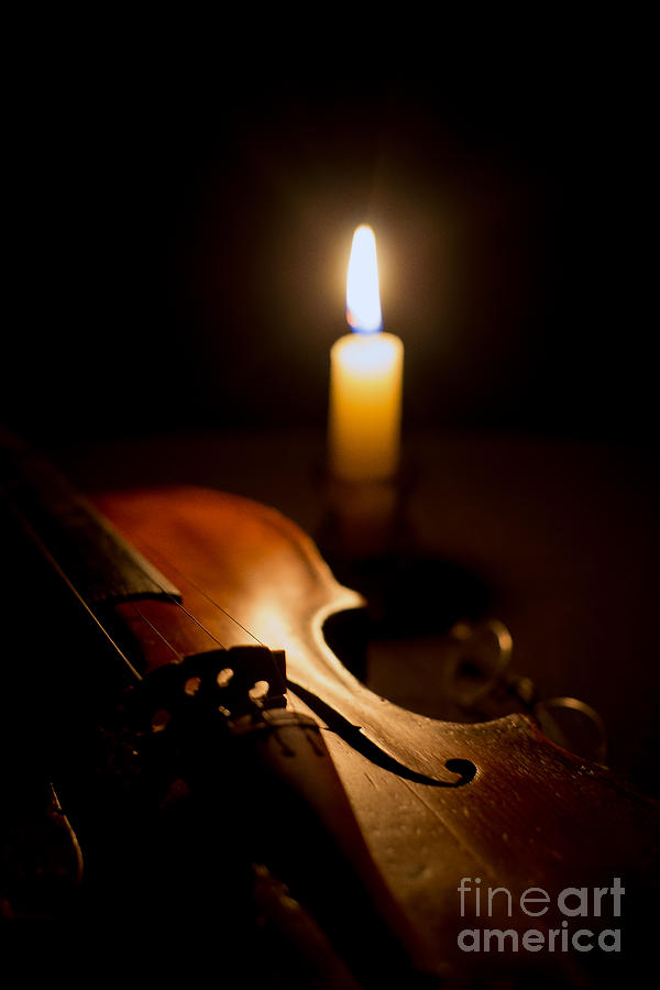 Candlelight Violin Photograph by Randall Cogle