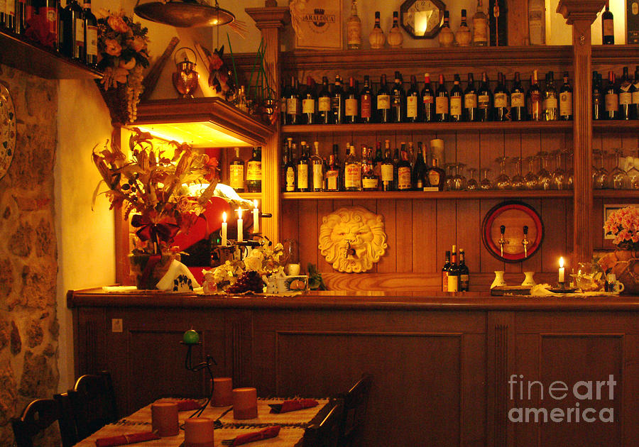 Wine Photograph - Candlelit Cafe by Georgia Sheron