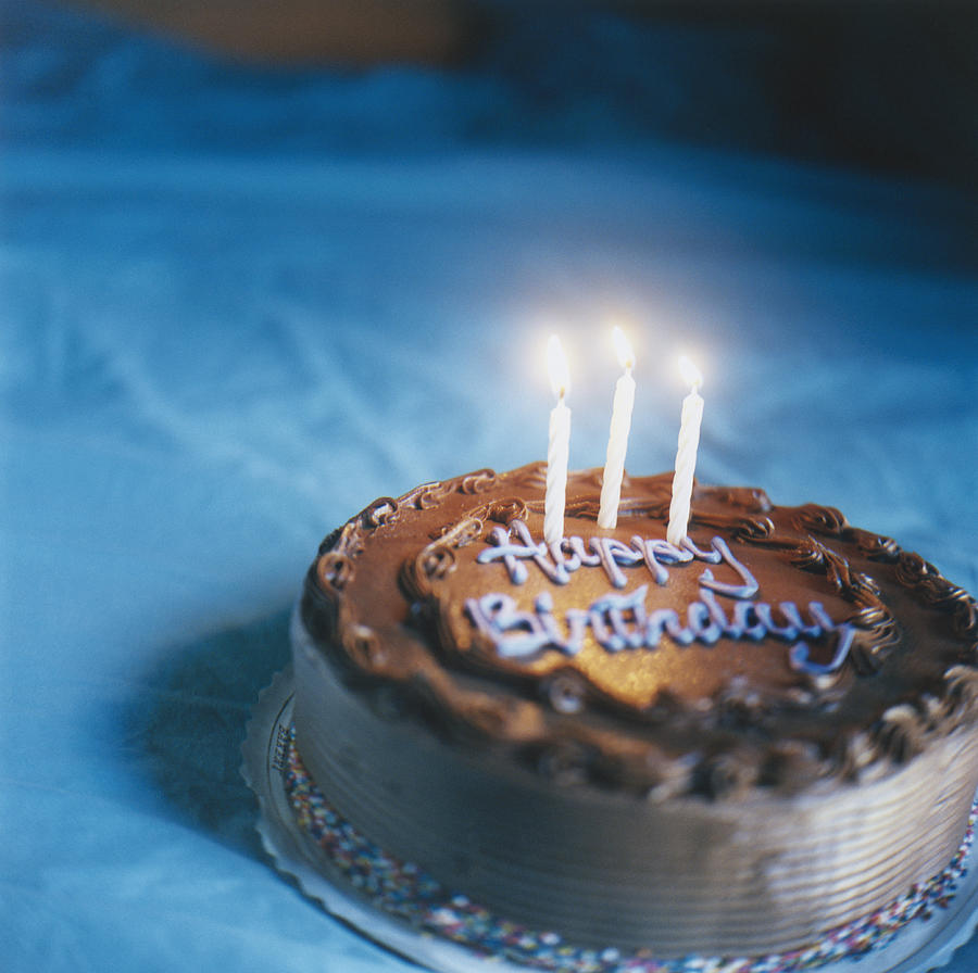 Candles on Birthday Cake Photograph by Charles Gullung