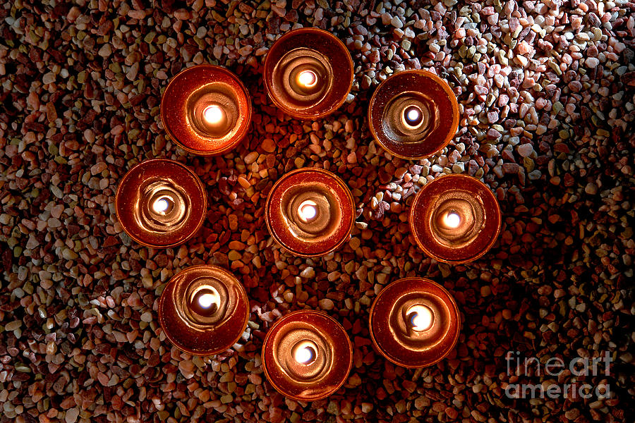 Candles Spiritual Circle Photograph by Olivier Le Queinec