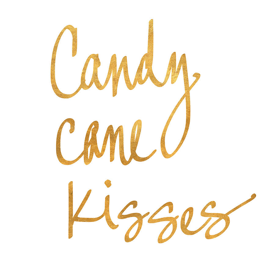 Candy Digital Art - Candy Cane Kisses by South Social Studio