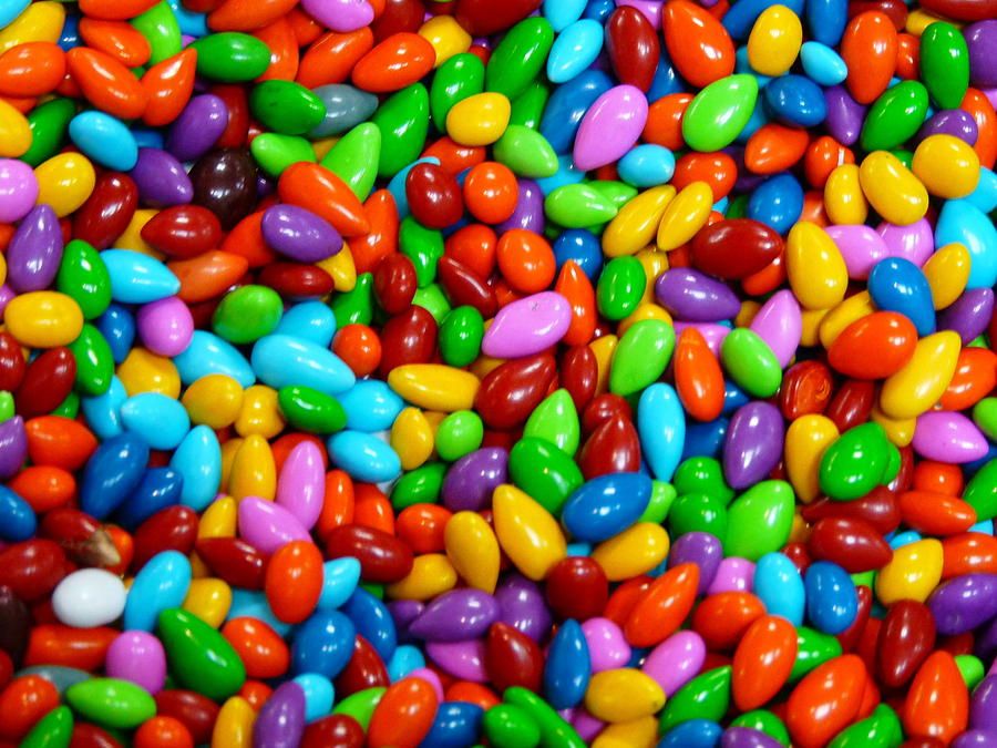Candy Covered Almonds Photograph by Jeff Lowe