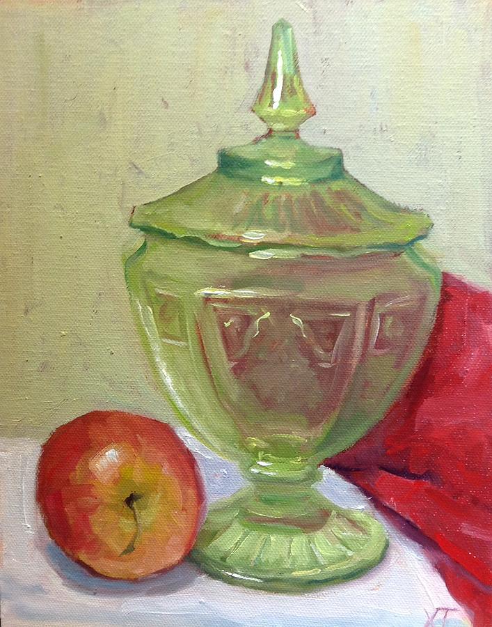 Candy Dish Painting by Christy Sawyer