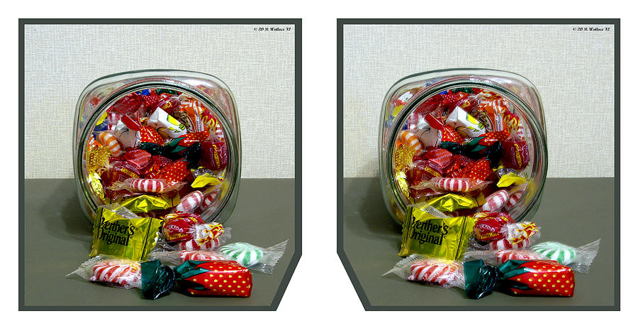 Candy Jar - Cross your eyes and focus on the middle image Photograph by Brian Wallace