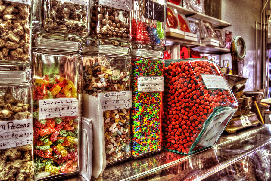 Candy Jars At Peanut Shop Digital Art by Michael Thomas