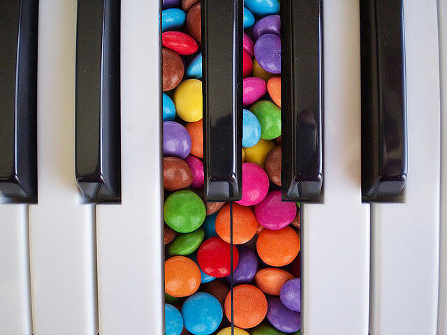 Candy Digital Art - Candy Keys by Jean Gebhard