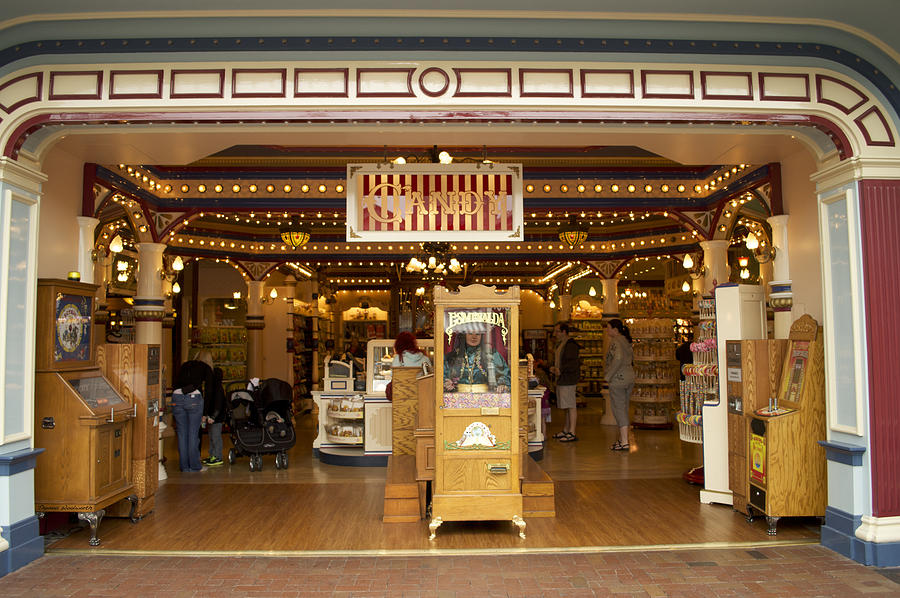 Candy Photograph - Candy Shop Main Street Disneyland 02 by Thomas Woolworth
