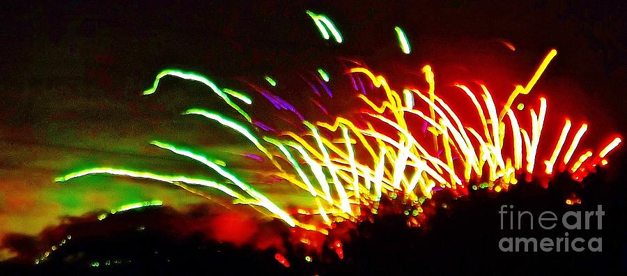 Candy Stripe Fireworks Photograph by Brigitte Emme