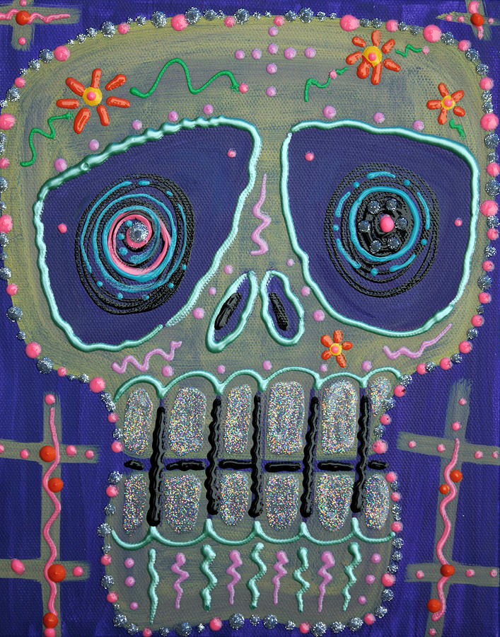 Candy Painting - Candy Sugar Skull by Laura Barbosa