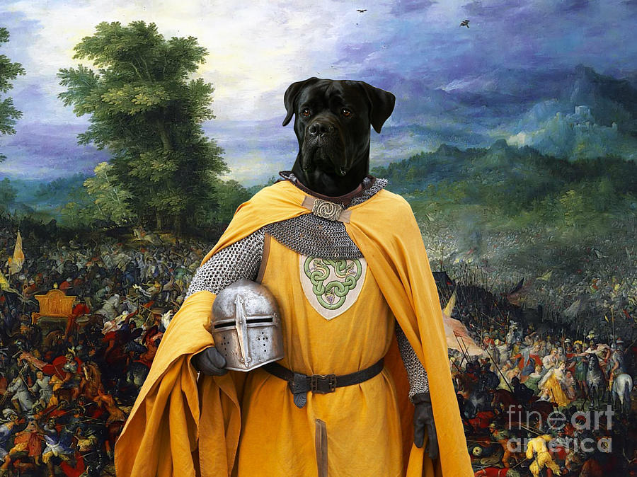Cane Corso Art - The Brave Knight Painting by Sandra Sij