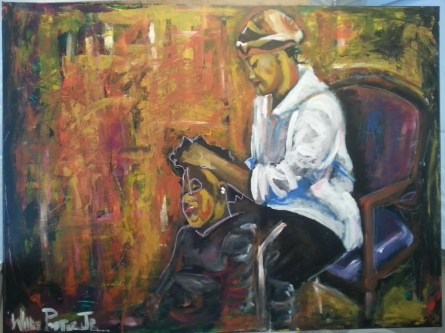Portrait Painting - Cane Rows by Willie Porter