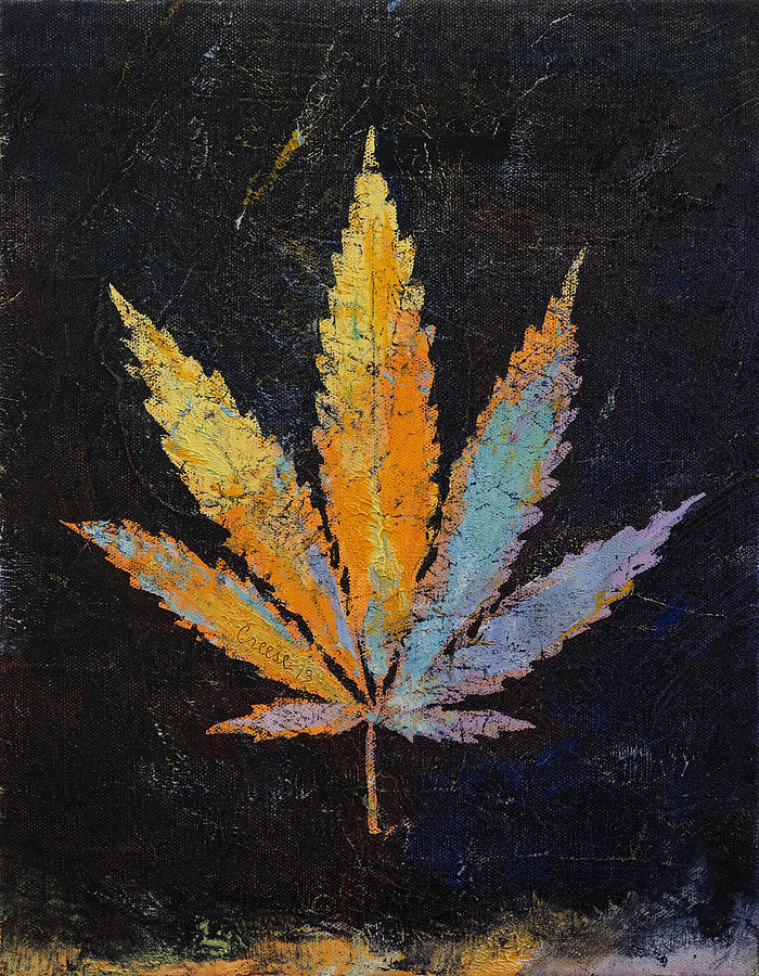 Nature Painting - Cannabis by Michael Creese