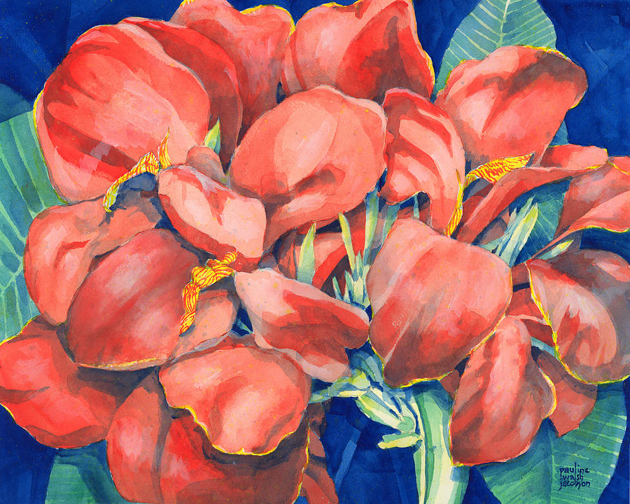 Cannas Painting by Pauline Walsh Jacobson