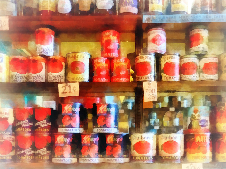 Canned Tomatoes Photograph by Susan Savad