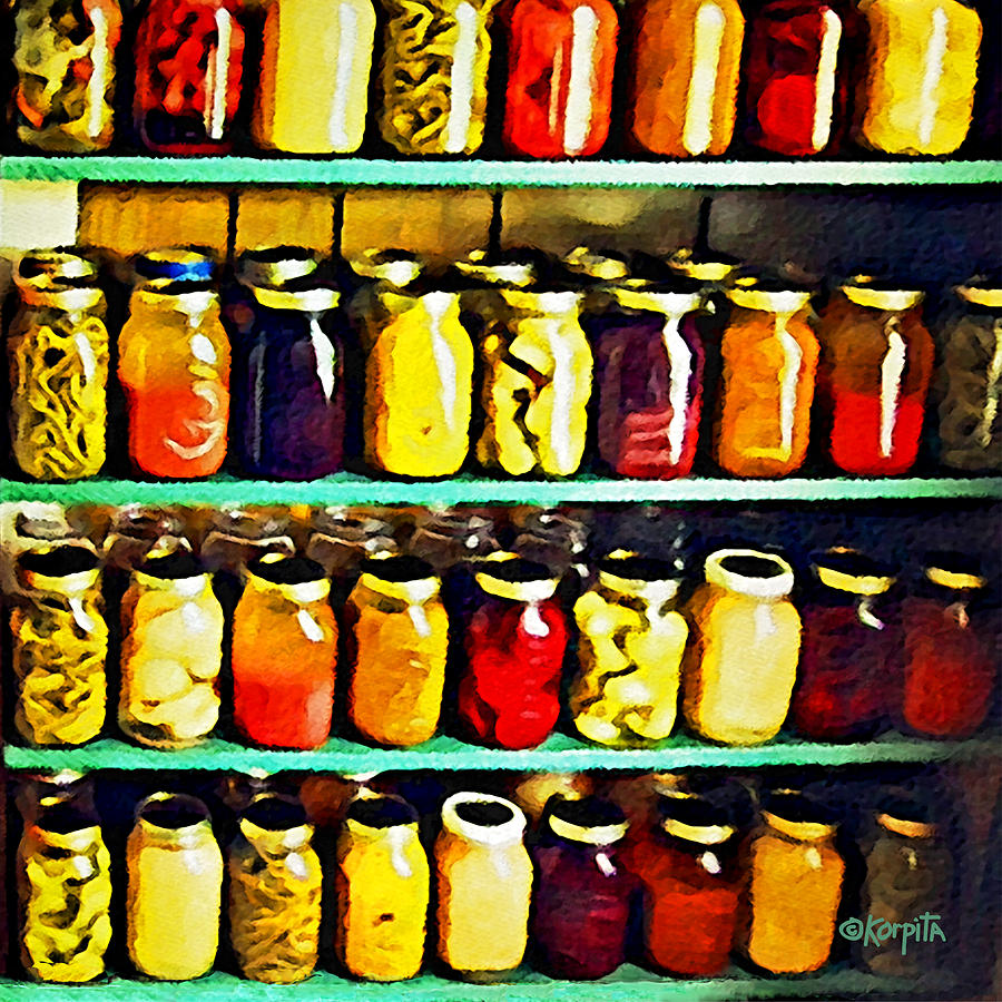 Canned Vegetables - Canning Season Photograph by Rebecca Korpita