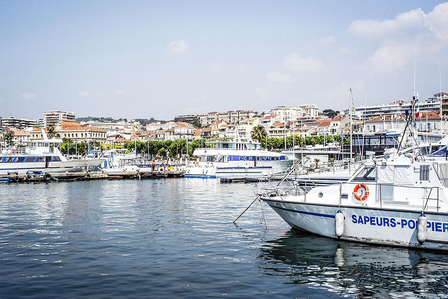 Cannes Harbor Photograph by Chris Smith