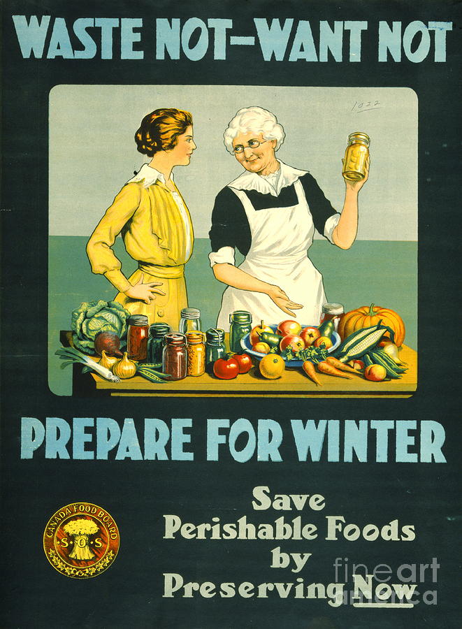 Canning Foods 1914 Photograph by Padre Art