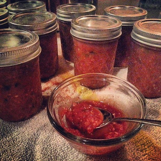 Canning Salsa... Oh Yeah Photograph by Blake Kirby