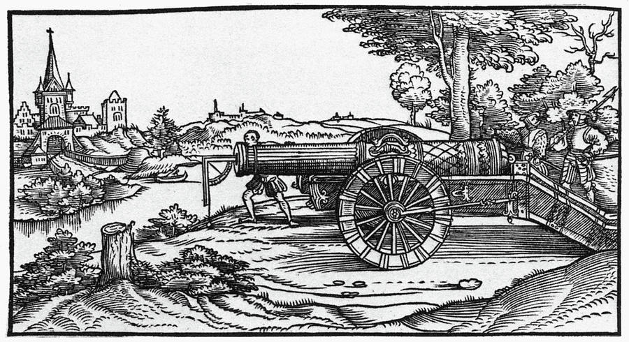 Cannon, 1547 Painting by Granger