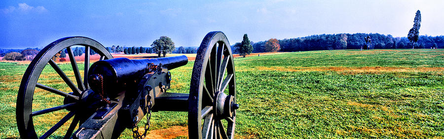Nature Photograph - Cannon At Manassas National Battlefield by Panoramic Images