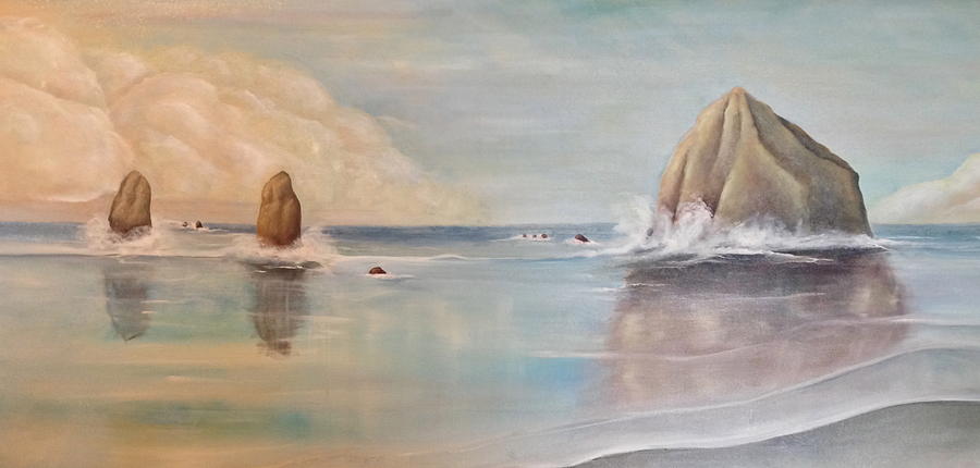 Cannon Beach Oregon Painting by Susan L Sistrunk
