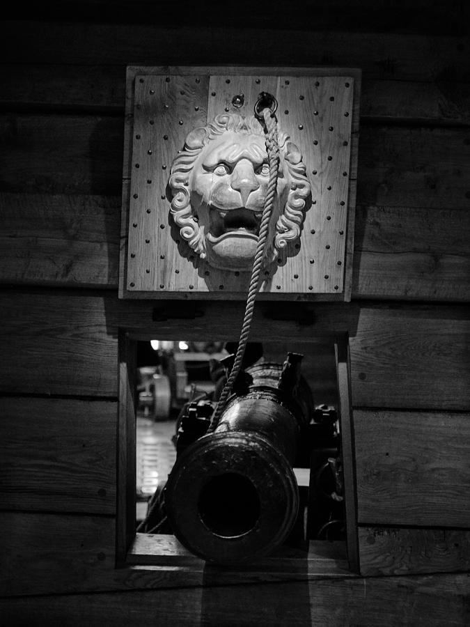Cannon Door. The Lion. Wasa-museum. Stockholm 2014 Photograph by Jouko Lehto