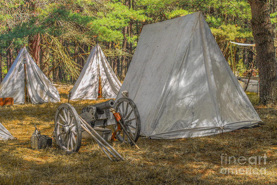 Cook Forest Digital Art - Cannon in Camp Cook Forest by Randy Steele
