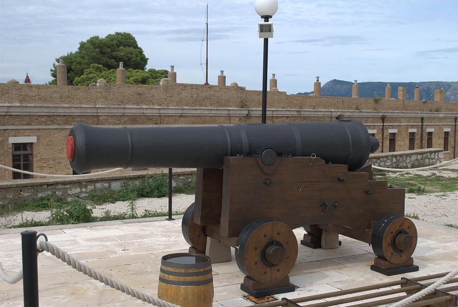 cannon of the old fort Corfu Photograph by George Katechis