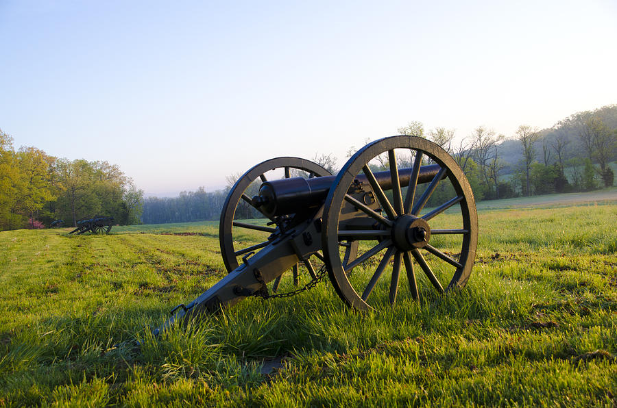 Gettysburg National Park Photograph - Cannons in a Field at Gettysburg by Bill Cannon