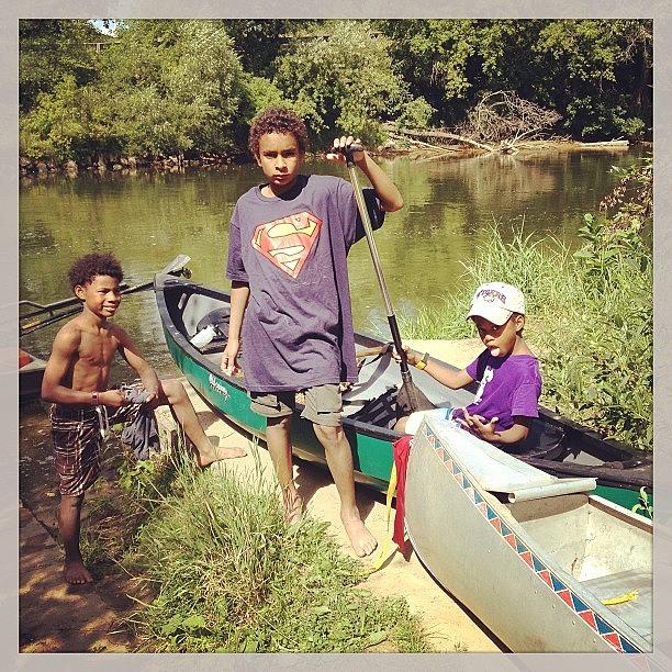 Canoe Adventure - Now We Are Hungry Photograph by AP Boyce