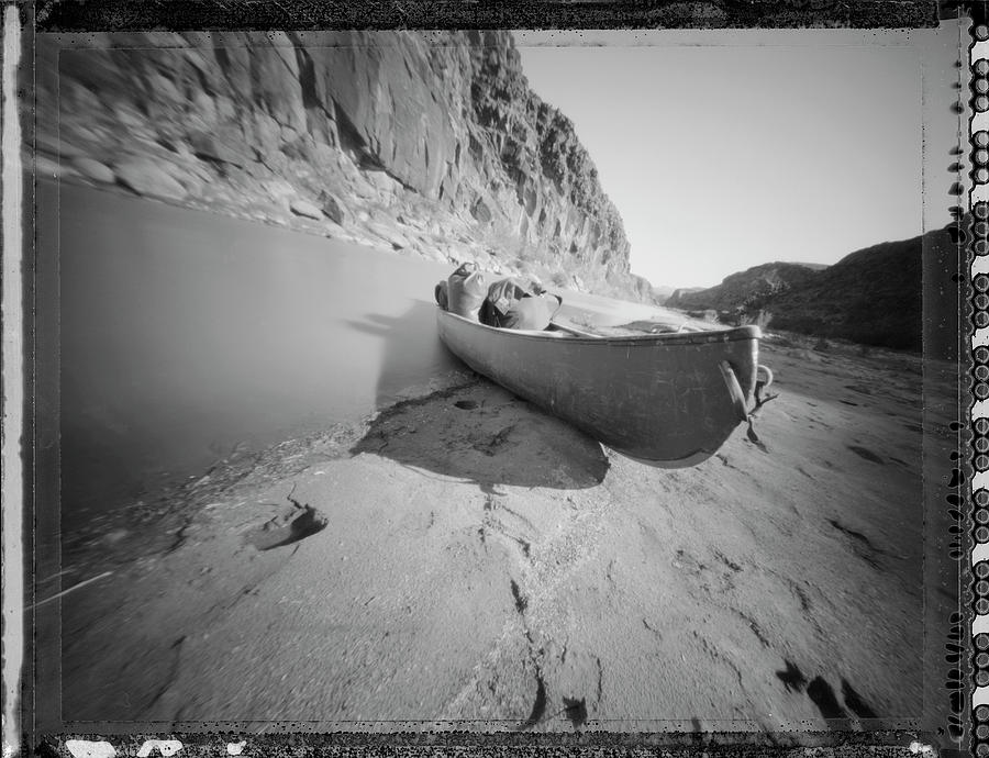 Adventure Photograph - Canoe Beached By The River by Joel Sheagren Adventure Photograph - Canoe Beached By The River by Joel Sheagren