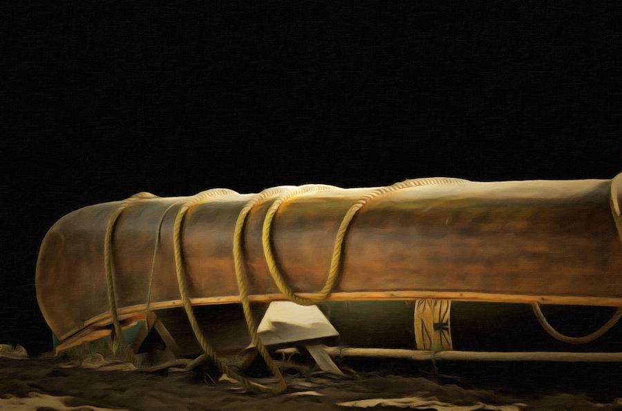 Boat Painting - Canoe by L Wright