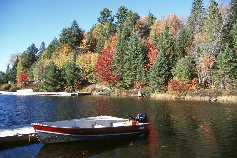 Canoe Lake Fall Scene Photograph by Richard Kitchen - Fine Art America