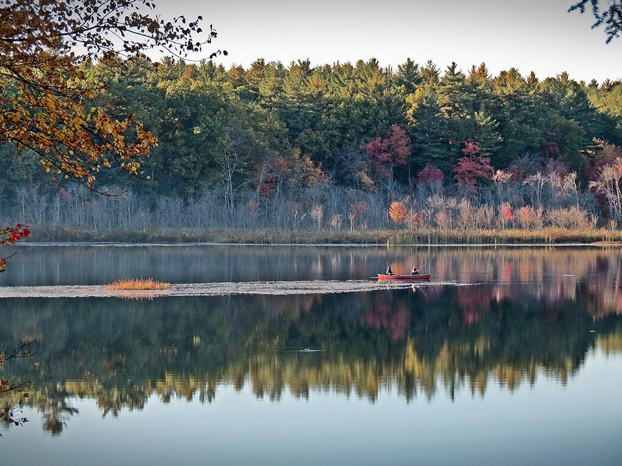 Fall Photograph - Canoe by MTBobbins Photography