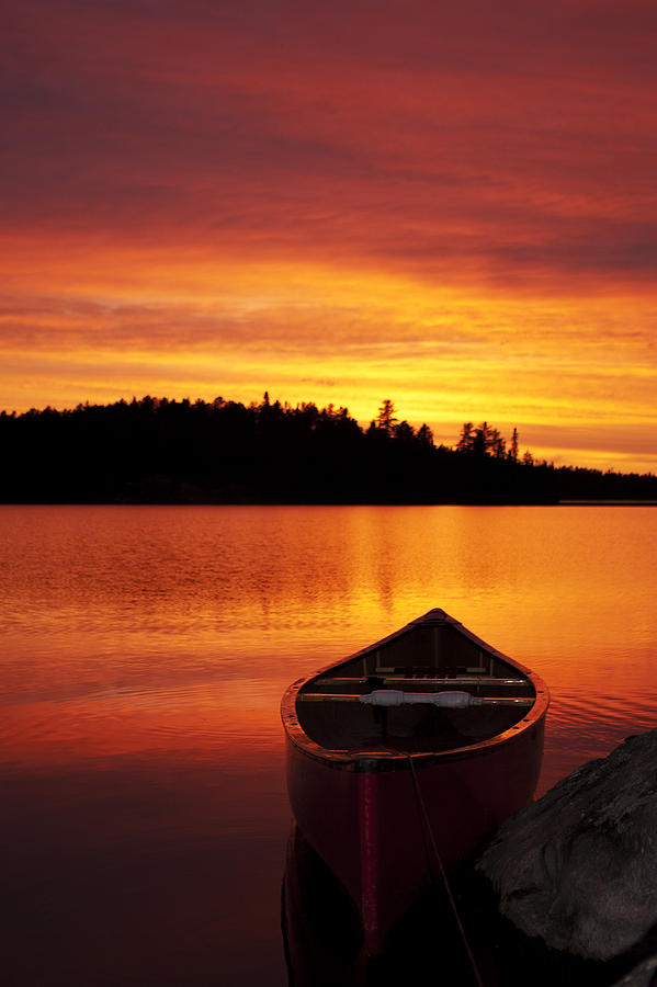 Canoe Sunset Photograph by Nebojsa Novakovic