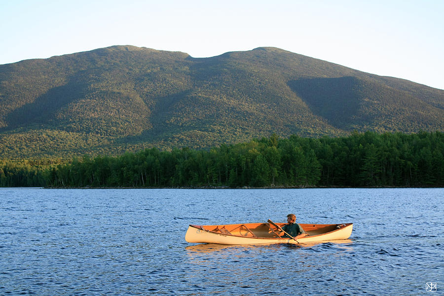 Canoeing Flagstaff Lake Photograph by John Meader