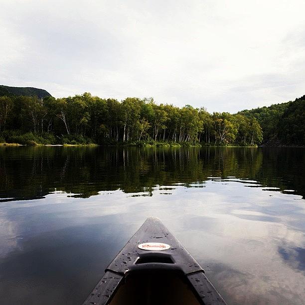 Reflection Photograph - Canoeing In Maine At The South Branch by Jordan Napolitano