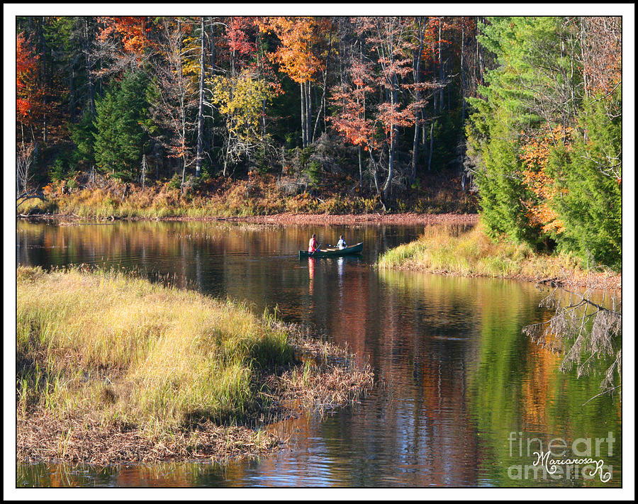 Canoeing in the Fall Photograph by Mariarosa Rockefeller