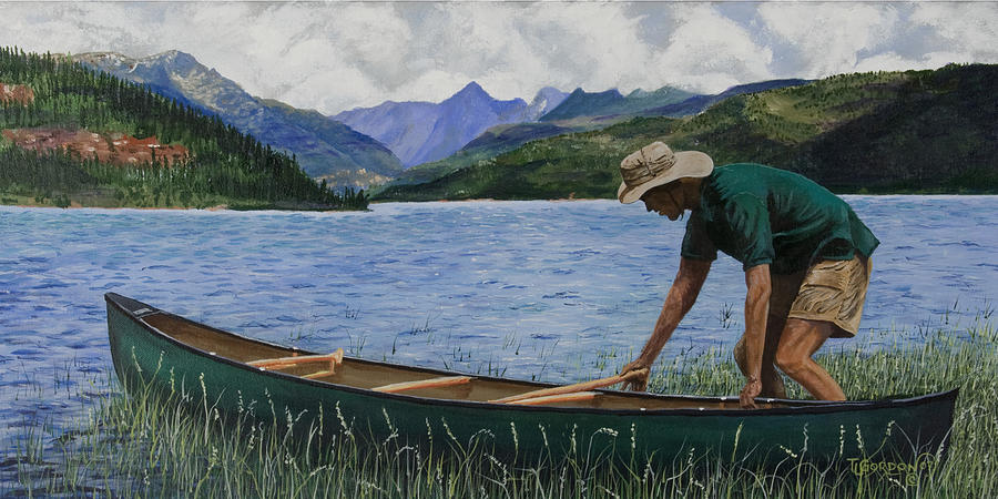 Summer Painting - Canoeing Vallecito by Timithy L Gordon