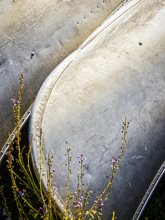Transportation Photograph - Canoes and Lavender by Carolyn Marshall